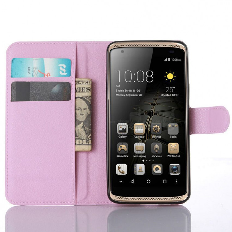 Чехол с визитницей для ZTE Axon mini (розовый)