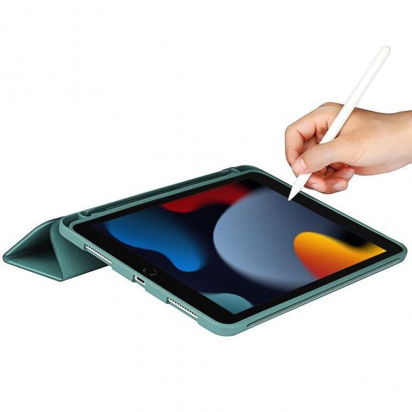 Чехол на iPad 7 2019, iPad 8 2020, iPad 9 2021 - 10,2 дюйма (зеленый) Чехол на iPad 7 2019, iPad 8 2020, iPad 9 2021 - 10,2 дюйма (зеленый)