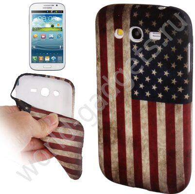 Чехол Retro USA Flag для Galaxy Grand Duos / i9082