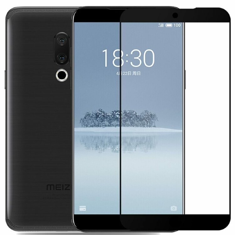 Защитное стекло 3D для Meizu 15 Plus (черный)