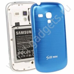 Алюминиевая задняя крышка для Samsung Galaxy S3 mini / i8190 (синяя)