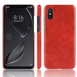 Чехол Litchi Texture для Xiaomi Mi 8 Pro (красный)