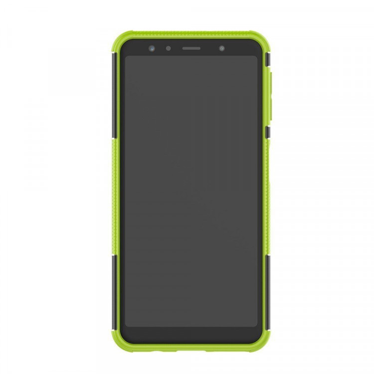 Чехол Hybrid Armor для Samsung Galaxy A7 (2018) (черный + зеленый)