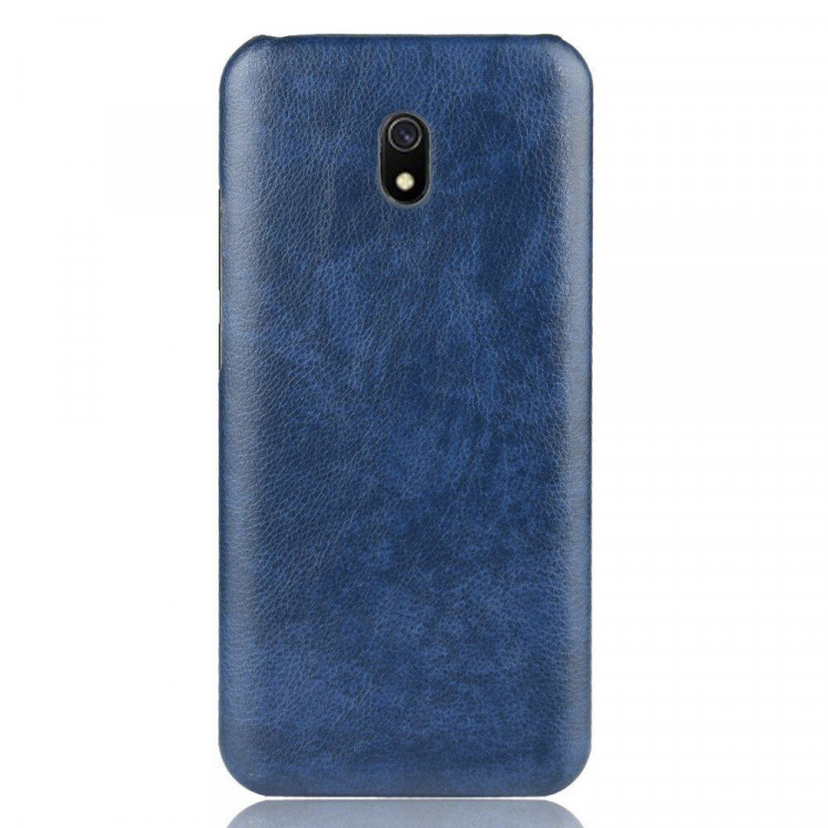 Кожаная накладка-чехол для Xiaomi Redmi 8A (синий)