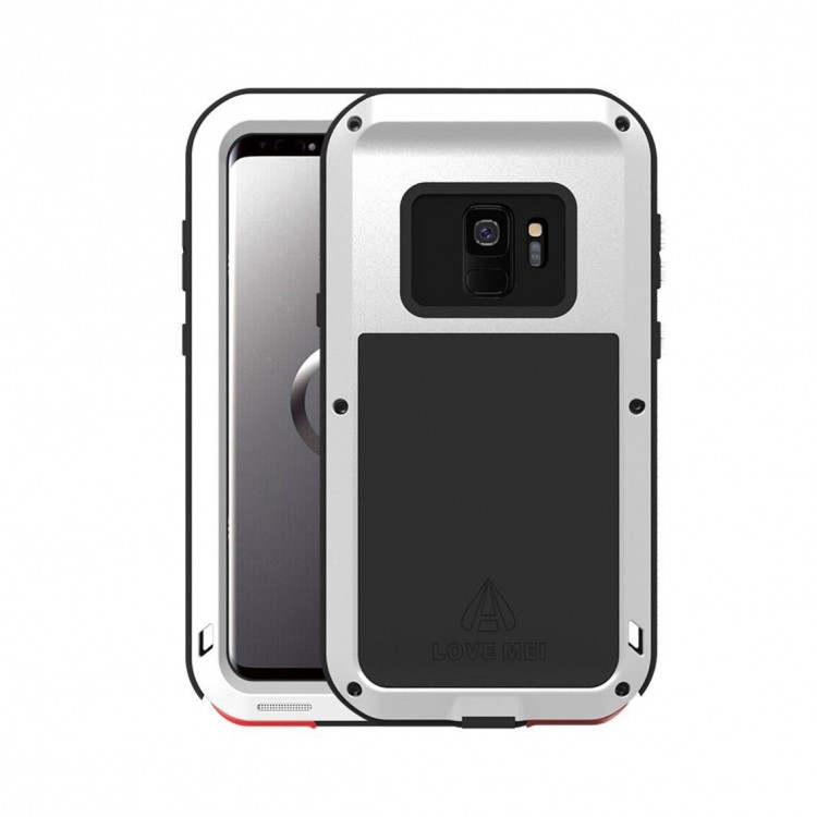 Гибридный чехол LOVE MEI для Samsung Galaxy S9 (белый)