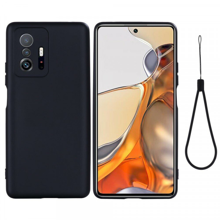 Силиконовый чехол Mobile Shell для Xiaomi 11T / Xiaomi 11T Pro (черный)