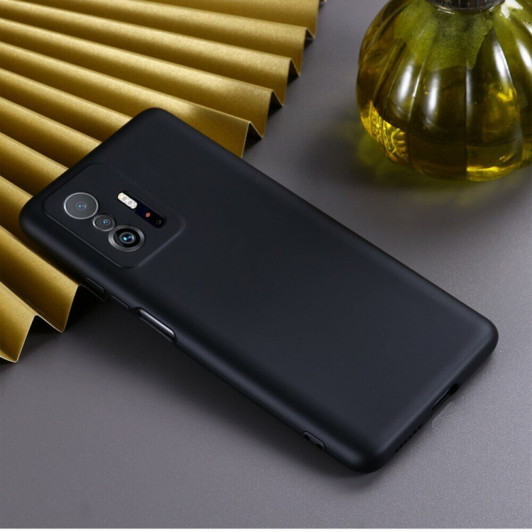 Силиконовый чехол Mobile Shell для Xiaomi 11T / Xiaomi 11T Pro (черный)