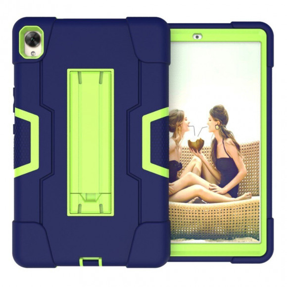 Гибридный TPU чехол для Huawei MediaPad M6 8.4 (темно-синий + зеленый)