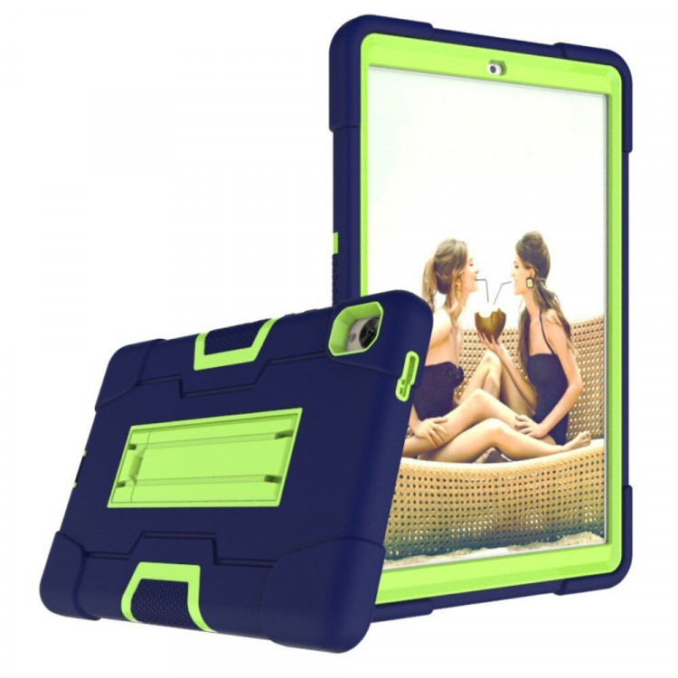 Гибридный TPU чехол для Huawei MediaPad M6 8.4 (темно-синий + зеленый)