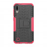 Чехол Hybrid Armor для Samsung Galaxy M10 (черный + розовый)