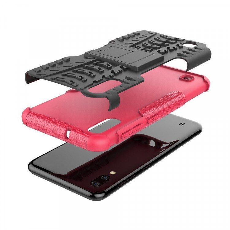 Чехол Hybrid Armor для Samsung Galaxy M10 (черный + розовый)