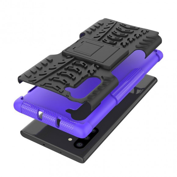 Чехол Hybrid Armor для Samsung Galaxy Note 10 (черный + фиолетовый)