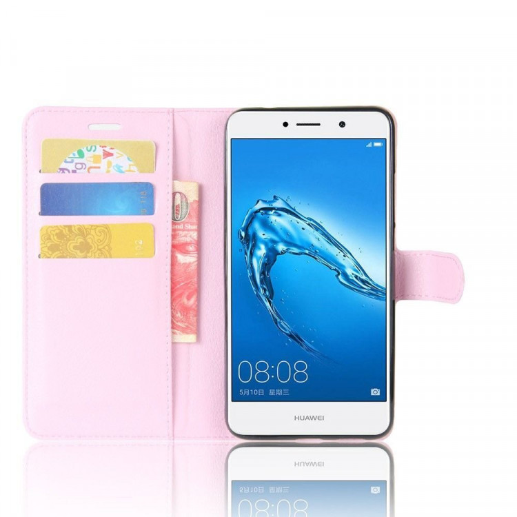 Чехол с визитницей для Huawei Enjoy 7 Plus  (розовый)