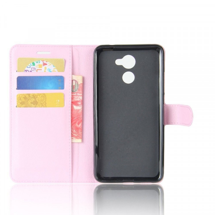 Чехол с визитницей для Huawei Enjoy 7 Plus  (розовый)