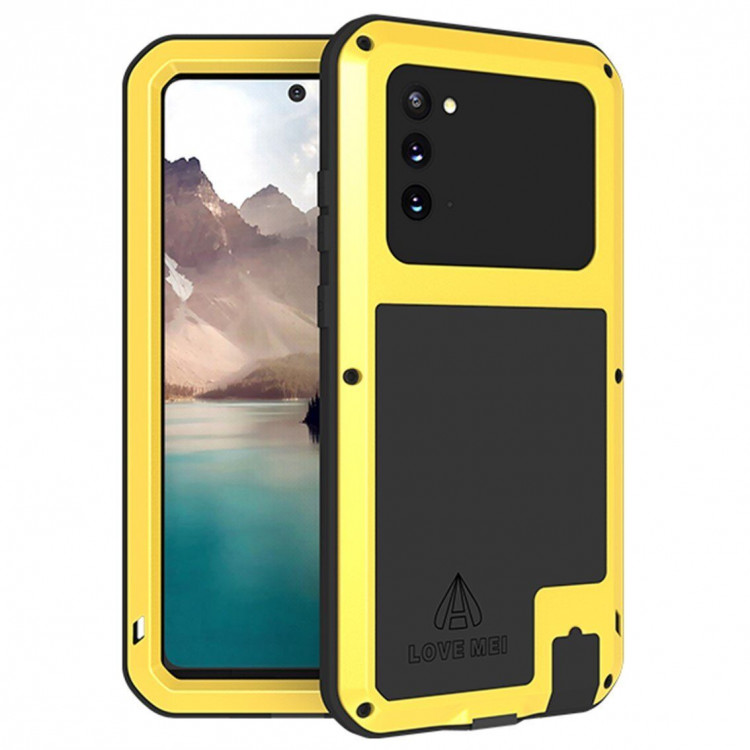 Гибридный чехол LOVE MEI для Samsung Galaxy Note 20 (желтый)