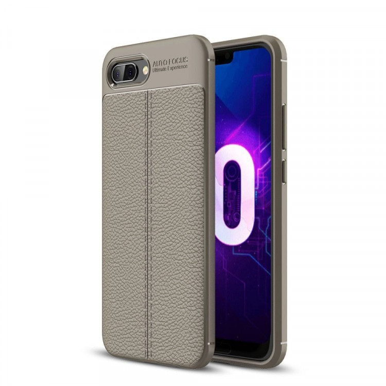 Чехол-накладка Litchi Grain для Huawei Honor 10 (серый)