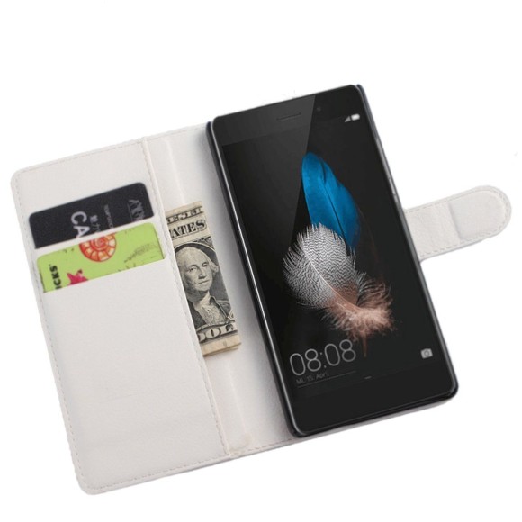 Чехол с визитницей для Huawei P8 (белый)