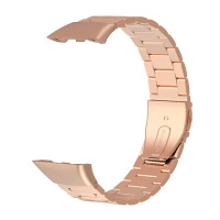 Стальной браслет для Huawei Band 6 / Honor Band 6 (розовое золото)
