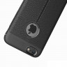 Чехол накладка Litchi Grain для iPhone 6 / 6S (черный)