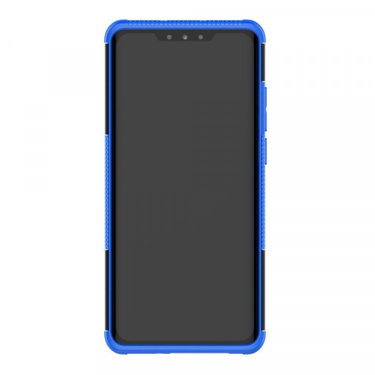 Чехол Hybrid Armor для Huawei P30 Pro (черный + голубой)