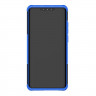 Чехол Hybrid Armor для Huawei P30 Pro (черный + голубой)