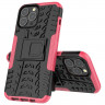 Чехол Hybrid Armor для iPhone 13 Pro Max (черный + розовый)