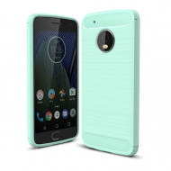 Чехол-накладка Carbon Fibre для Motorola Moto G5 Plus (сине-зеленый)