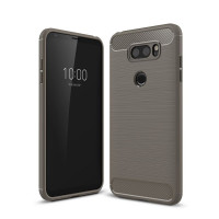 Чехол-накладка Carbon Fibre для LG V30s (серый)
