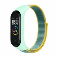 Нейлоновый ремешок для Xiaomi Mi Band 6 / Mi Band 5 / Mi Band 4 / Mi Band 3 (голубой с желтой окантовкой) Нейлоновый ремешок для Xiaomi Mi Band 6 / Mi Band 5 / Mi Band 4 / Mi Band 3 (голубой с желтой окантовкой)