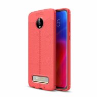 Чехол-накладка Litchi Grain для Motorola Moto Z4 Play (красный)