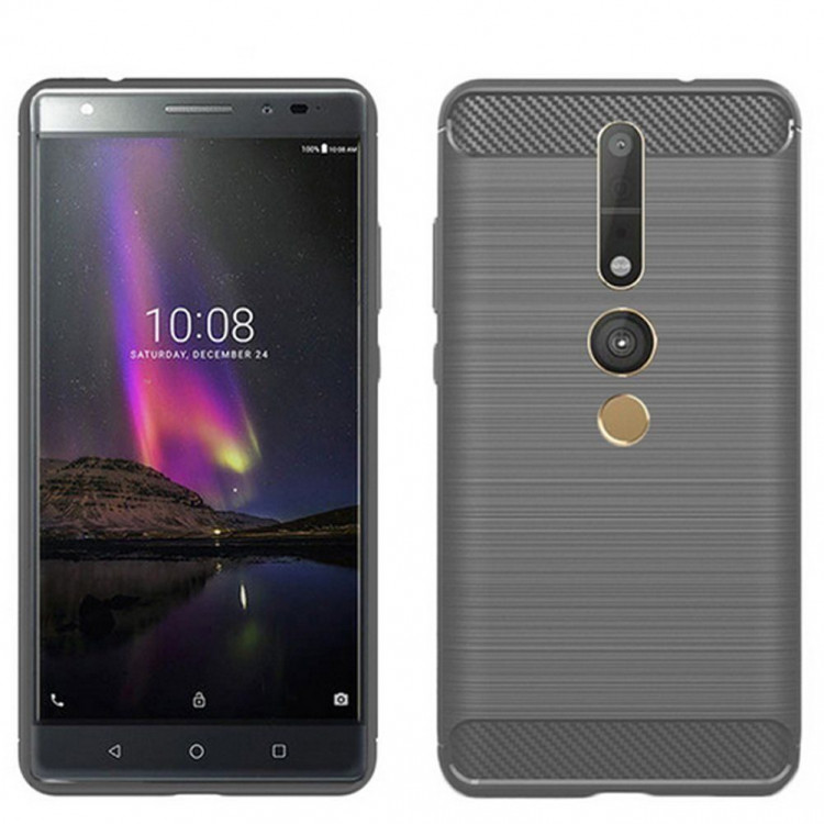 Чехол-накладка Carbon Fibre для Lenovo Phab 2 Pro (серый)
