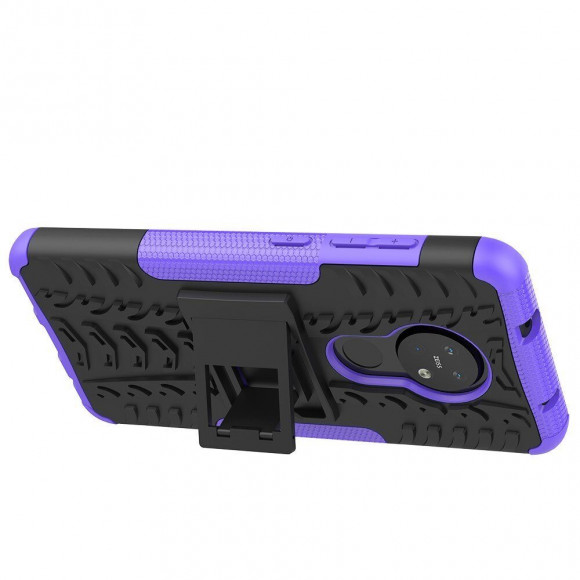 Чехол Hybrid Armor для Nokia 7.2 / Nokia 6.2 (черный + фиолетовый)