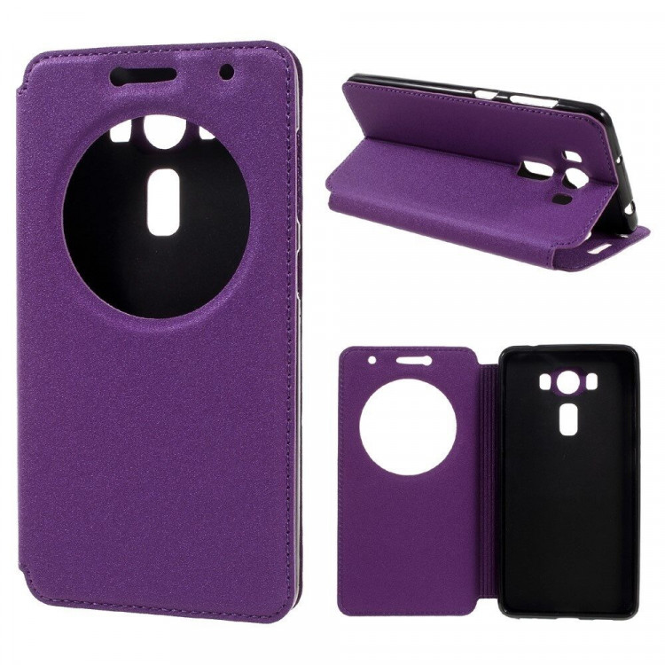 Чехол с окном для ASUS ZenFone 3 Deluxe ZS550KL (фиолетовый)