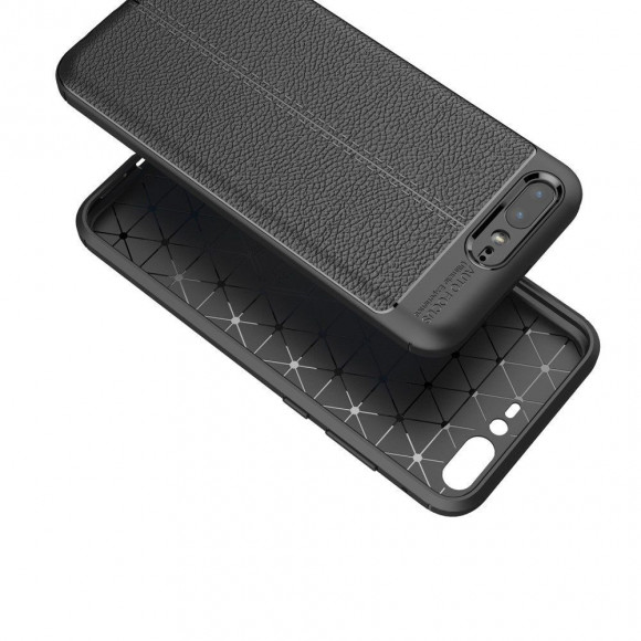 Чехол-накладка Litchi Grain для Asus ZenFone 4 Pro ZS551KL (серый)