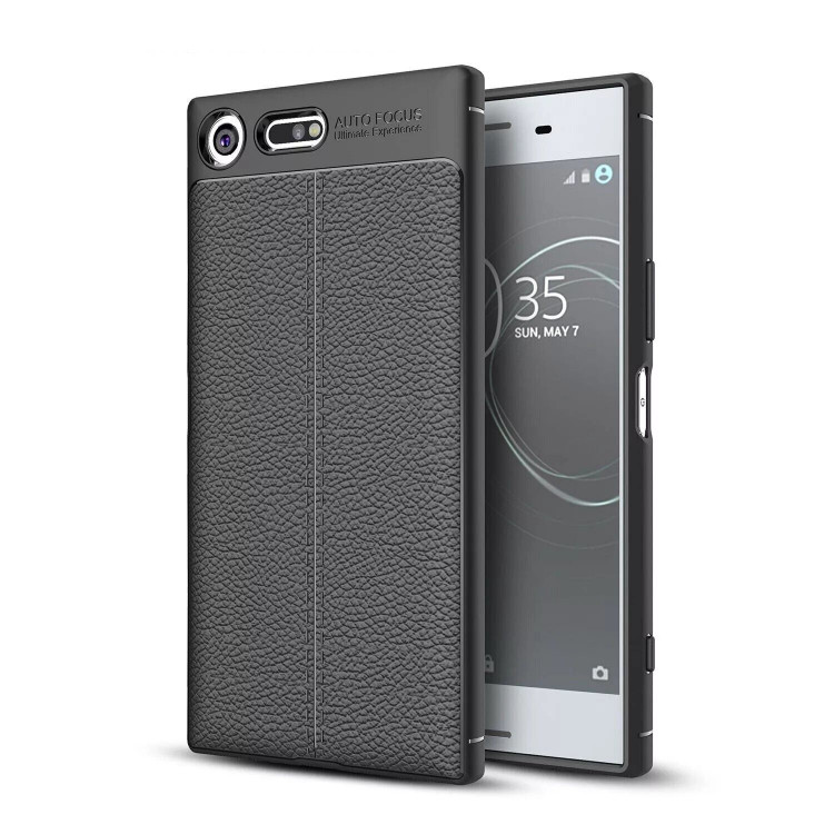 Чехол-накладка Litchi Grain для Sony Xperia XZ Premium (черный)