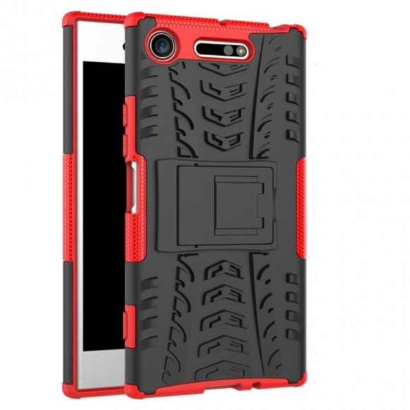 Чехол Hybrid Armor для Sony Xperia XZ1 (черный + красный) Чехол Hybrid Armor для Sony Xperia XZ1 (черный + красный)