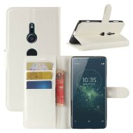 Чехол с визитницей для Sony Xperia XZ2 (белый) Чехол с визитницей для Sony Xperia XZ2 (белый)