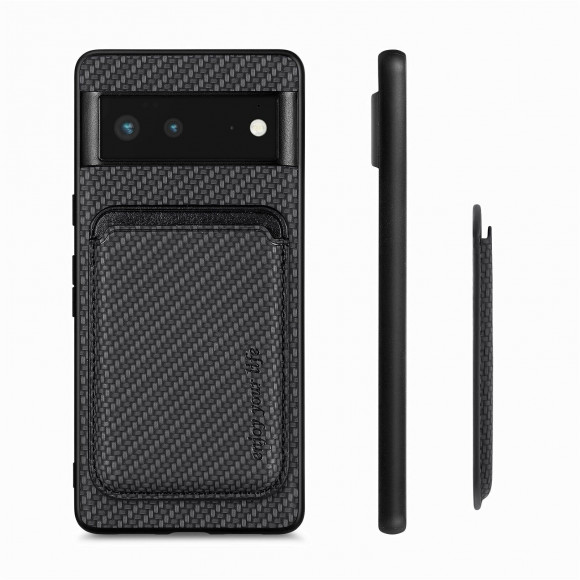 Чехол с магнитным держателем карт для Google Pixel 6 (черный) Чехол с магнитным держателем карт для Google Pixel 6 (черный)