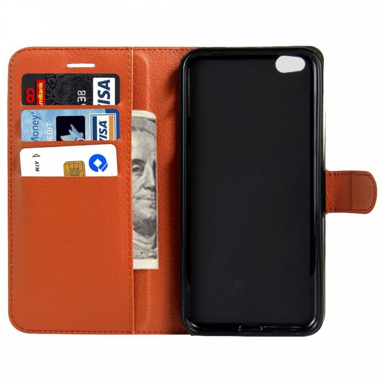 Чехол с визитницей для Xiaomi Mi5C (коричневый)