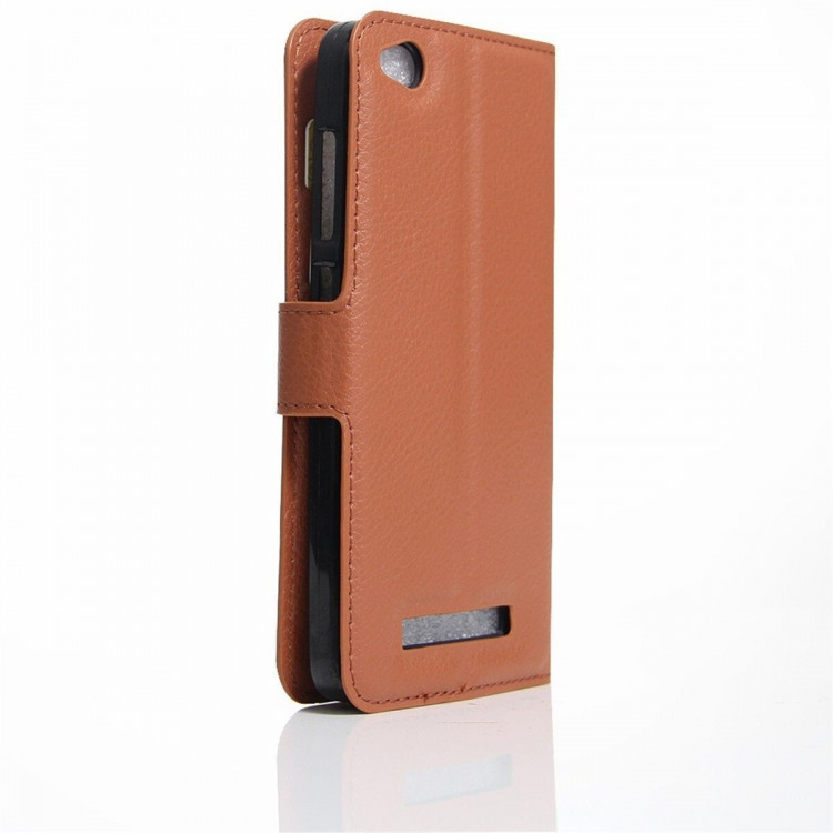 Чехол с визитницей для Xiaomi Redmi 4A (коричневый)