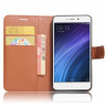 Чехол с визитницей для Xiaomi Redmi 4A (коричневый)