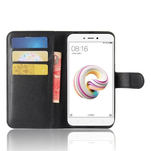 Чехол с визитницей для Xiaomi Redmi 5A (черный)