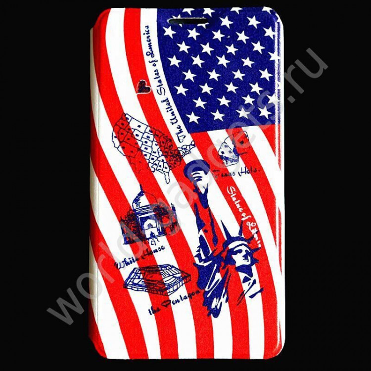 Горизонтальный чехол для Samsung Galaxy Note 3 (Флаг Америки)