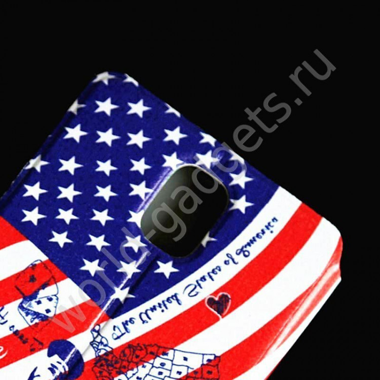 Горизонтальный чехол для Samsung Galaxy Note 3 (Флаг Америки)