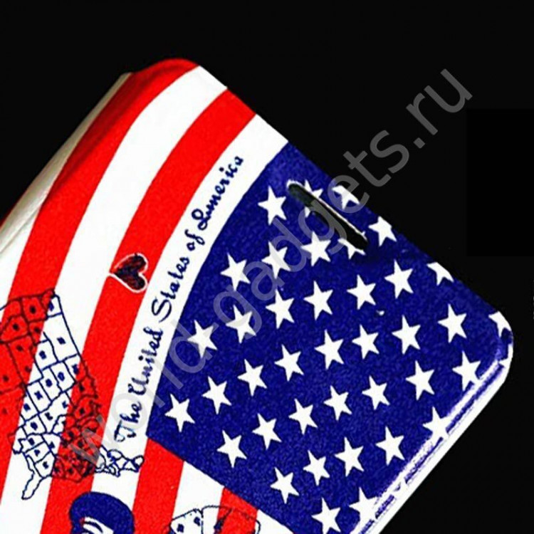 Горизонтальный чехол для Samsung Galaxy Note 3 (Флаг Америки)