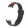 Кожаный ремешок с магнитной застежкой для Xiaomi Mi Smart Band 8, Xiaomi Mi Band 8 (черный)