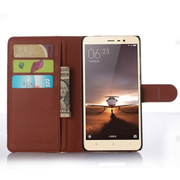 Чехол с визитницей для Xiaomi Redmi Note 3 / 3 PRO (коричневый) Чехол с визитницей для Xiaomi Redmi Note 3 / 3 PRO (коричневый)