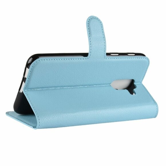 Чехол с визитницей для Samsung Galaxy A6+ (Plus) (голубой)