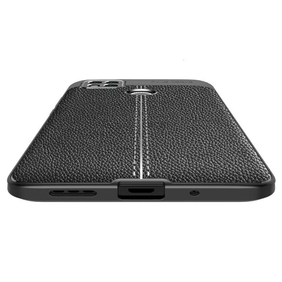 Чехол-накладка Litchi Grain для Xiaomi Redmi 9C (черный)