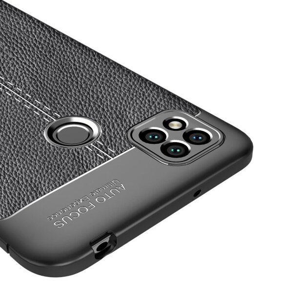 Чехол-накладка Litchi Grain для Xiaomi Redmi 9C (черный)